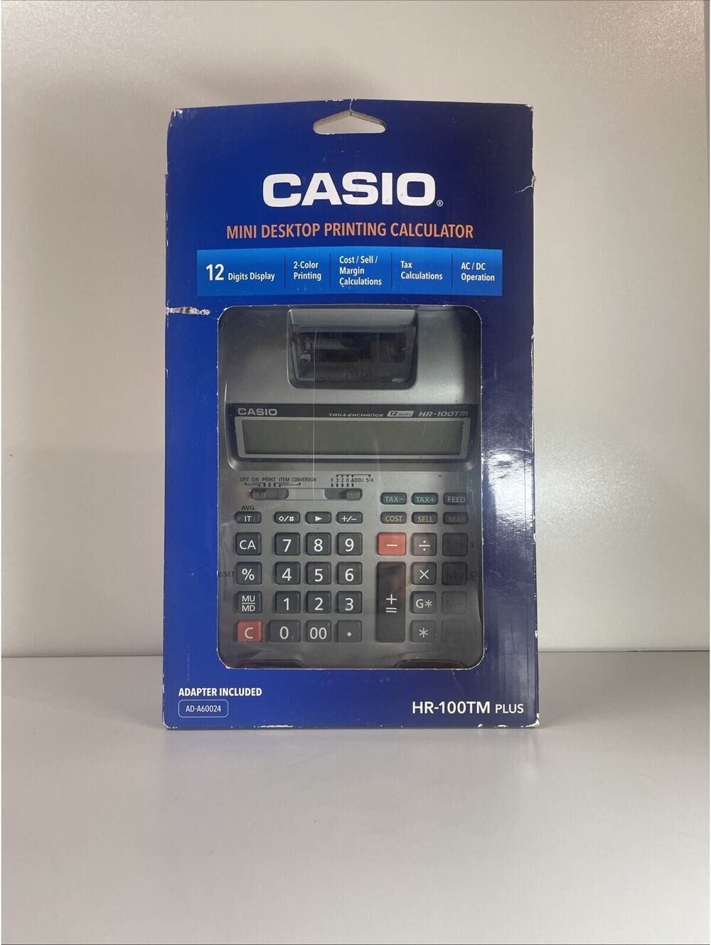 Casio HR-100TM Plus Mini Desktop Printing Calculator New Opened Box